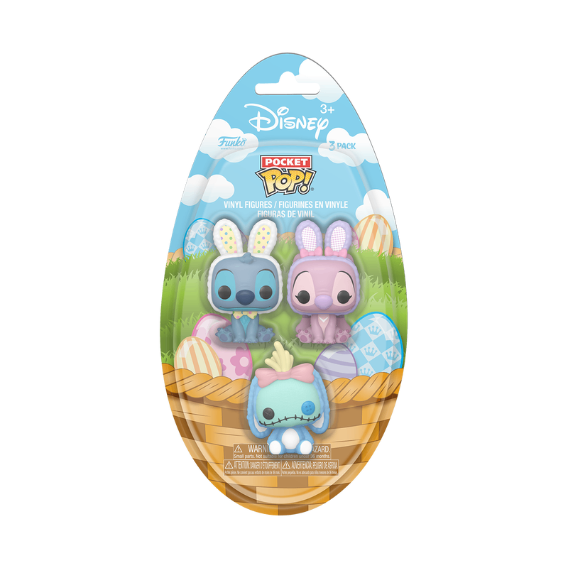 Funko Funko POP! (83110): Stitch, Angel, Scrump Pocket POP! Easter: Lilo & Stitch (Pack 3)