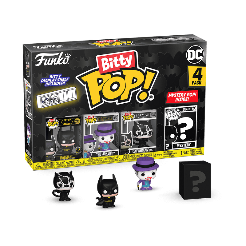 Funko Funko POP! Batman, The Joker, Catwoman 1989 ver. Bitty POP!: Batman 85th by Funko (Pack 4)
