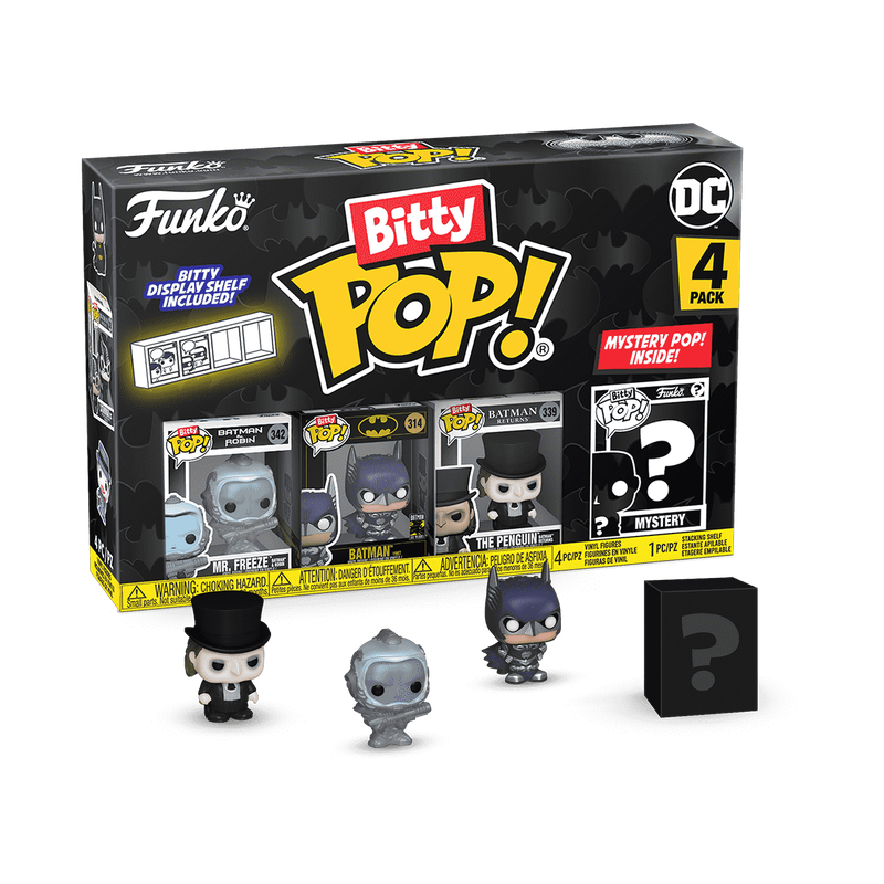 Funko Funko POP! Mr. Freeze, Batman 1997, The Penguin Bitty POP!: Batman 85th by Funko (Pack 4)