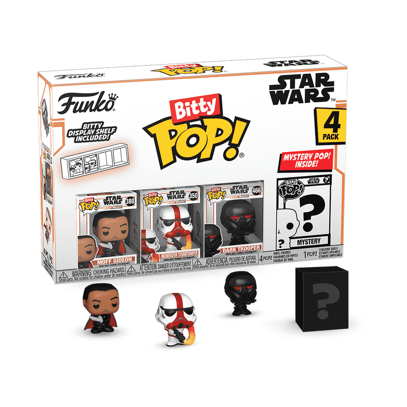Funko Moff Gideon, Incinerator Stormtrooper, Dark Trooper Bitty POP!: The Mandalorian by Funko (Pack 4)