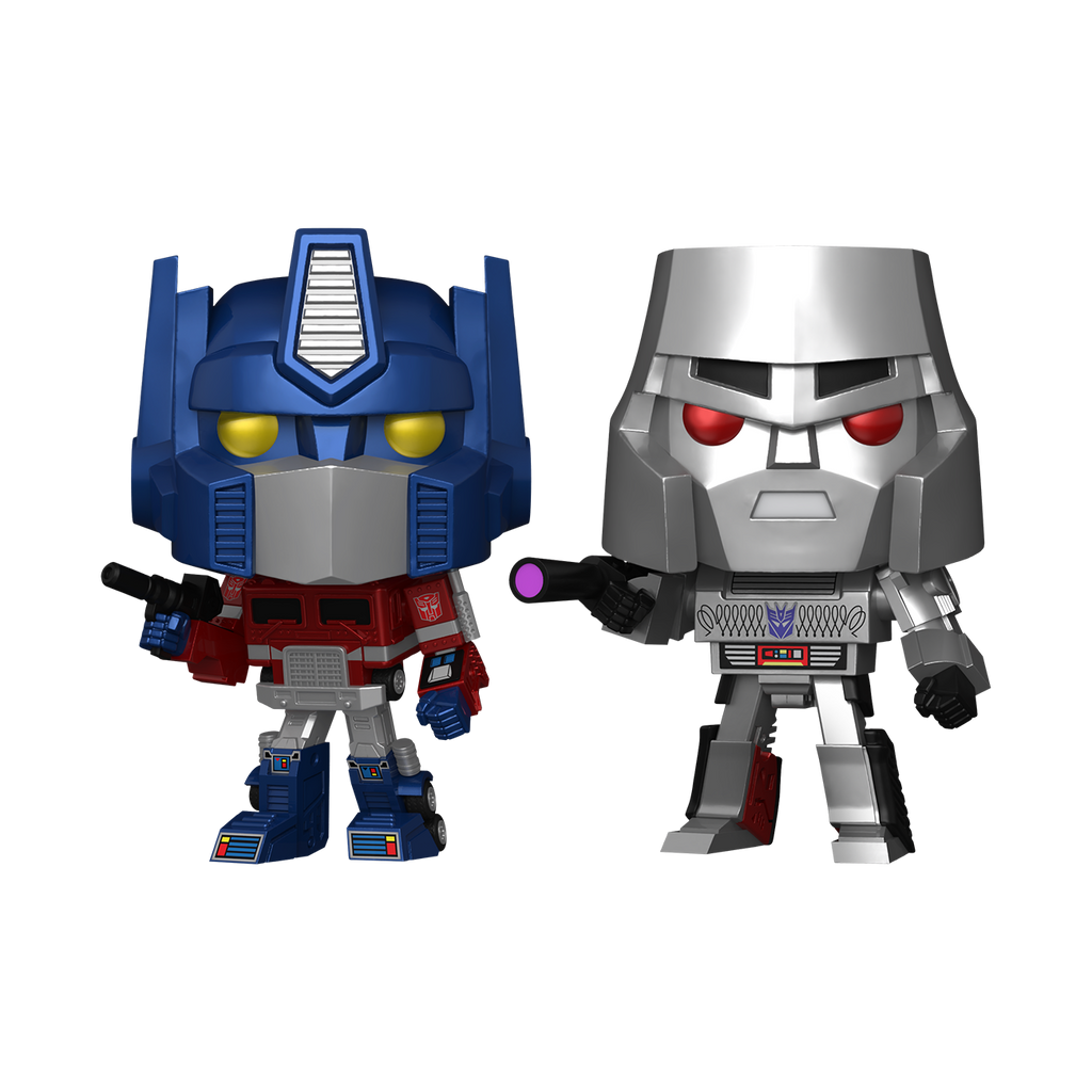 Funko Optimus Prime & Megatron Metallic ver. (Exclusive) POP! Retro Toys: Transformers G1 by Funko (Pack 2)