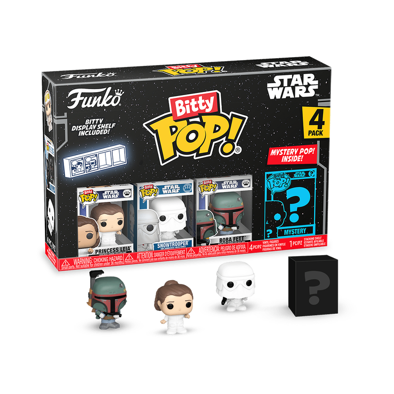 Funko Princess Leia, Snowtrooper, Boba Fett Bitty POP!: Star Wars The Empire Strikes Back (Pack 4)