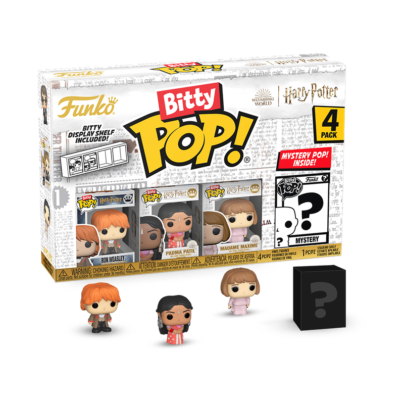 Funko Ron Weasley, Padma Patil, Madame Maxime Bitty POP!: Harry Potter and the Goblet of Fire (Pack 4)