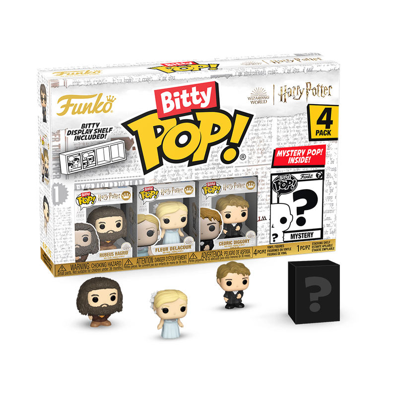 Funko Rubeus Hagrid, Fleur Delacour ,Cedric Diggory Bitty POP!: Harry Potter and the Goblet of Fire (Pack 4)