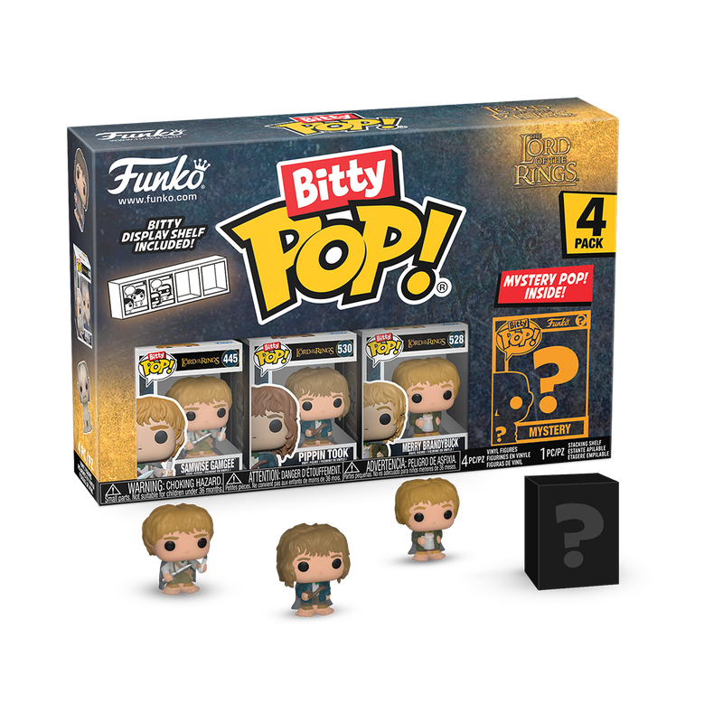 Funko Samwise Gamgee, Pippin Took, Merry Brandybuck Bitty POP!: The Lord Of The Ring by Funko (Pack 4)