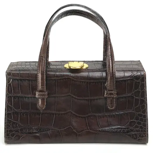 Buy Furla Embossing Mini bag Tote Bag Embossed Leather Brown/GoldHardware at Sasom – Authentic and Ready to Ship