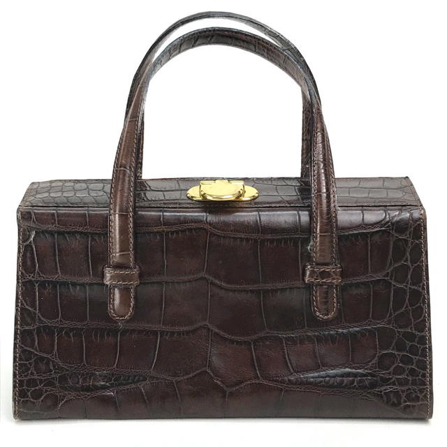 Furla Furla Embossing Mini bag Tote Bag Embossed Leather Brown/GoldHardware - view 1