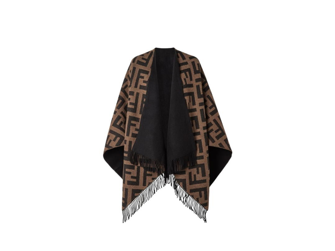 Fendi Fendi FF Poncho Wool And Cashmere Poncho Multicolor (W)