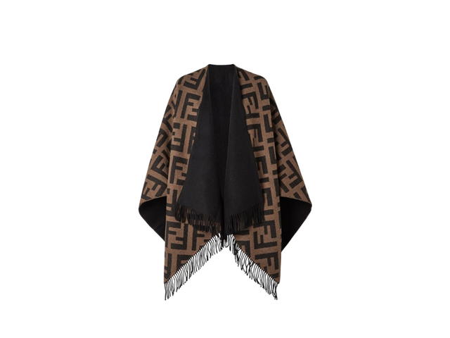 Fendi Fendi FF Poncho Wool And Cashmere Poncho Multicolor (W) - view 1