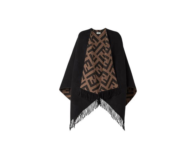 Fendi Fendi FF Poncho Wool And Cashmere Poncho Multicolor (W) - view 2