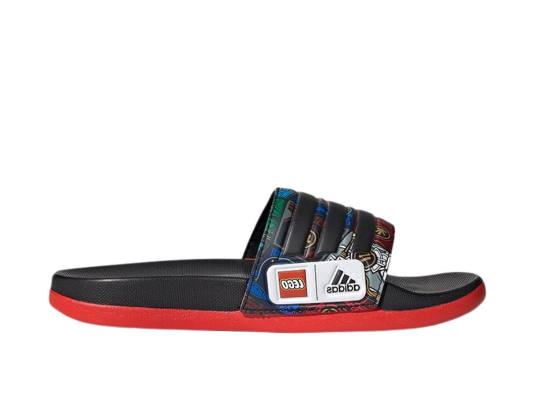 adidas adidas x LEGO Adilette Series Slippers Black Red Kids
