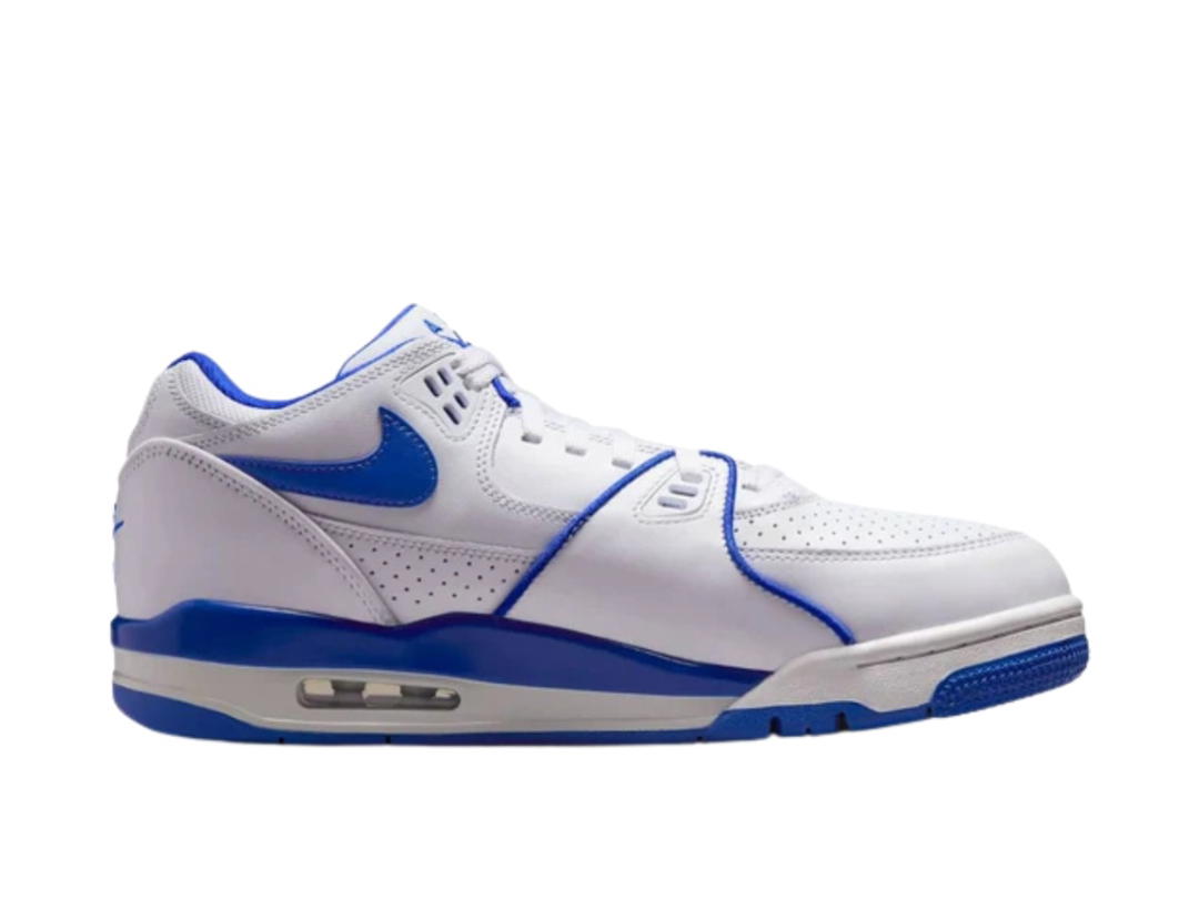 Nike Nike Air Flight 89 Anti Slip Wear Resistant Low Top Vintage Basketball Shoes Unisex White Blue