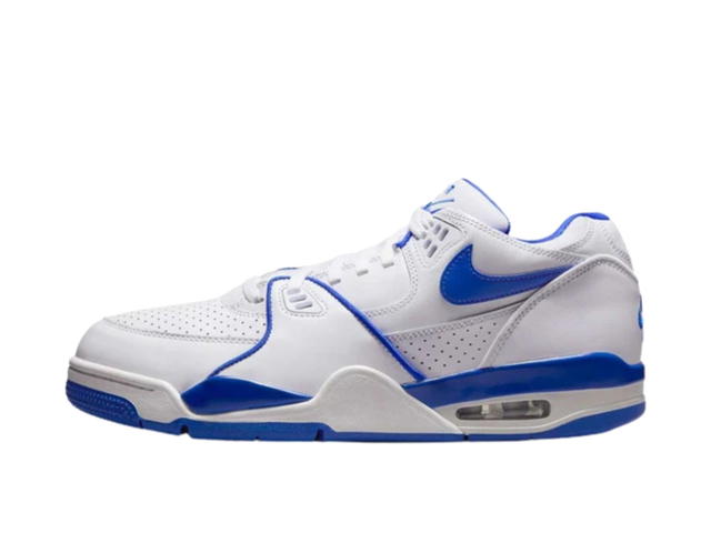 Nike Nike Air Flight 89 Anti Slip Wear Resistant Low Top Vintage Basketball Shoes Unisex White Blue - view 2