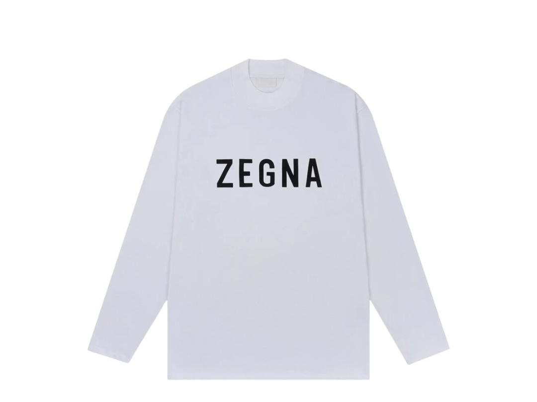 Fear of God Fear of God x Ermenegildo Zegna Cotton Long Sleeve T-Shirt White