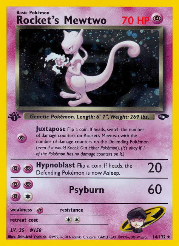 Pokemon Pokemon Rocket's Mewtwo H [G2 14/132] Gym "Gym Challenge" [Holo] (EN)