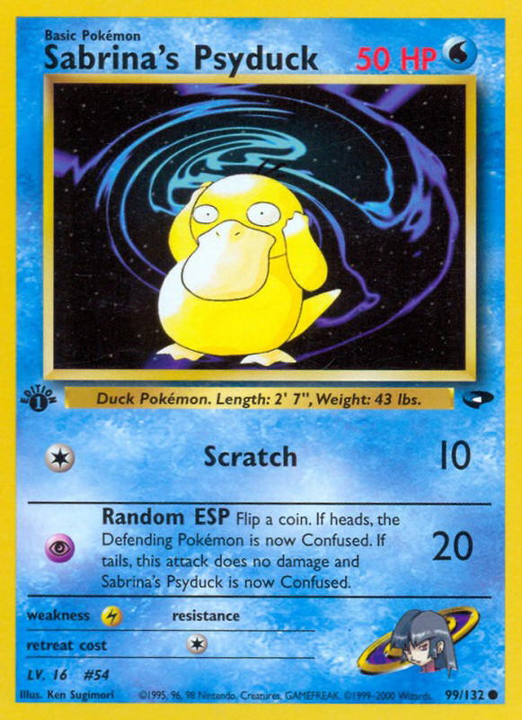 Pokemon Pokemon Sabrina's Psyduck C [G2 99/132] Gym "Gym Challenge" [Unlimited] (EN)
