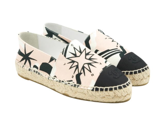 Chanel Chanel CC Cap Toe Espadrilles Canvas Pink (W) - view 3