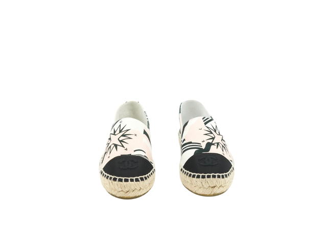 Chanel Chanel CC Cap Toe Espadrilles Canvas Pink (W) - view 4