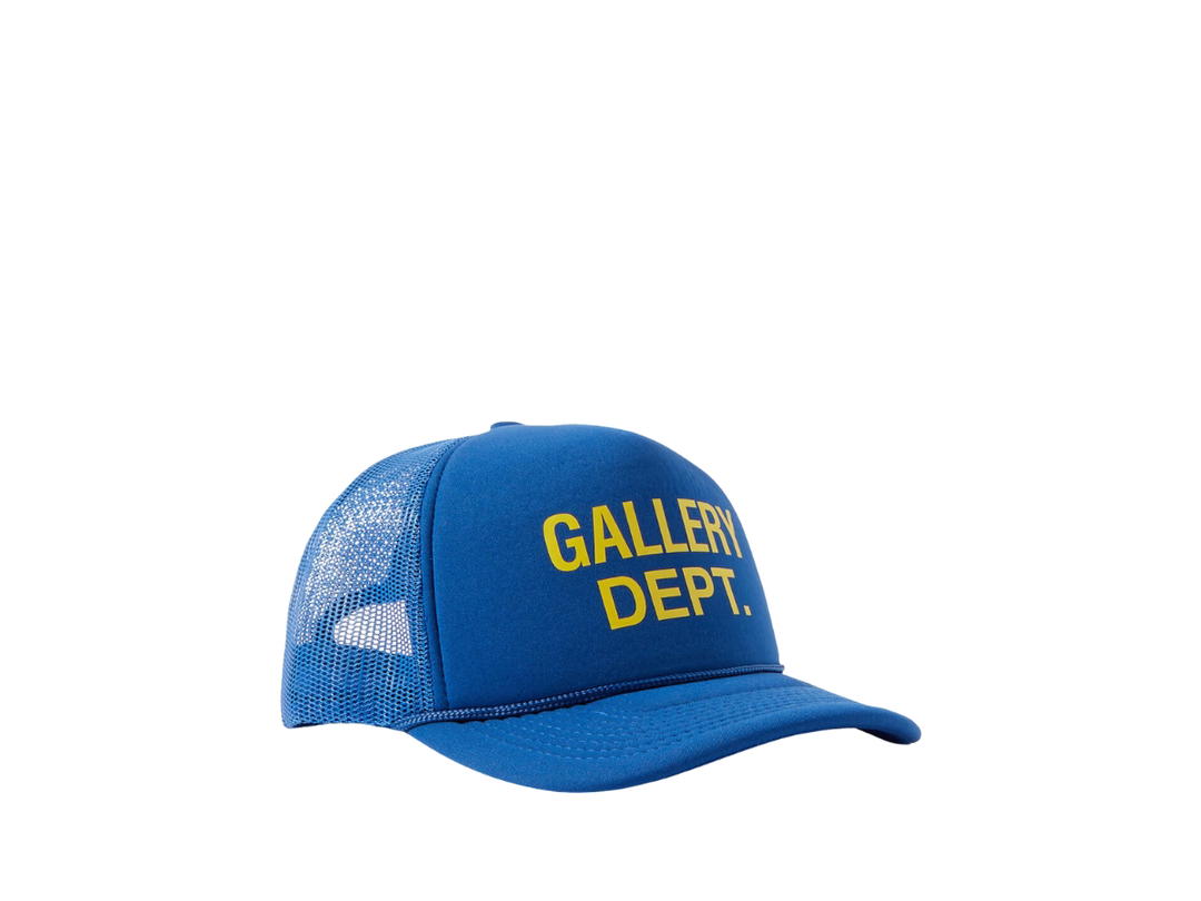Gallery Dept. Gallery Dept Logo-Print Canvas and Mesh Trucker Cap Blue