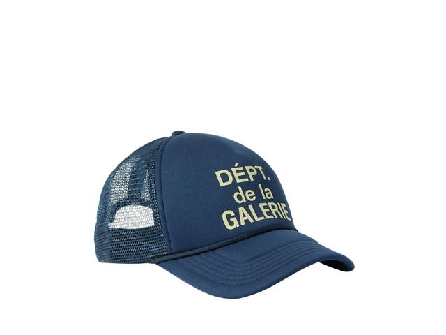 Gallery Dept. Gallery Dept Logo-Print Canvas and Mesh Trucker Cap Navy - view 1