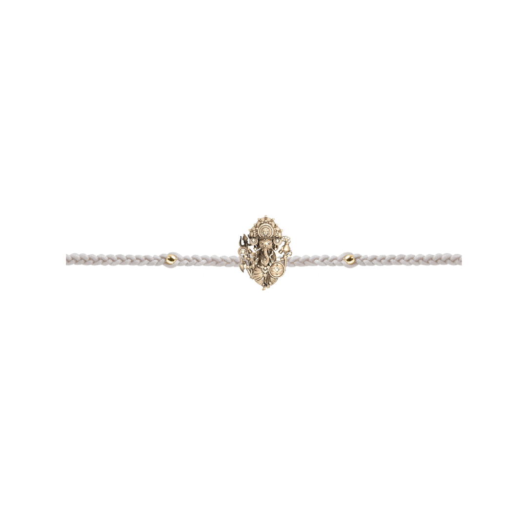 RAVIPA Ganesha Asuraya Golden Gold Bracelet (Grey)
