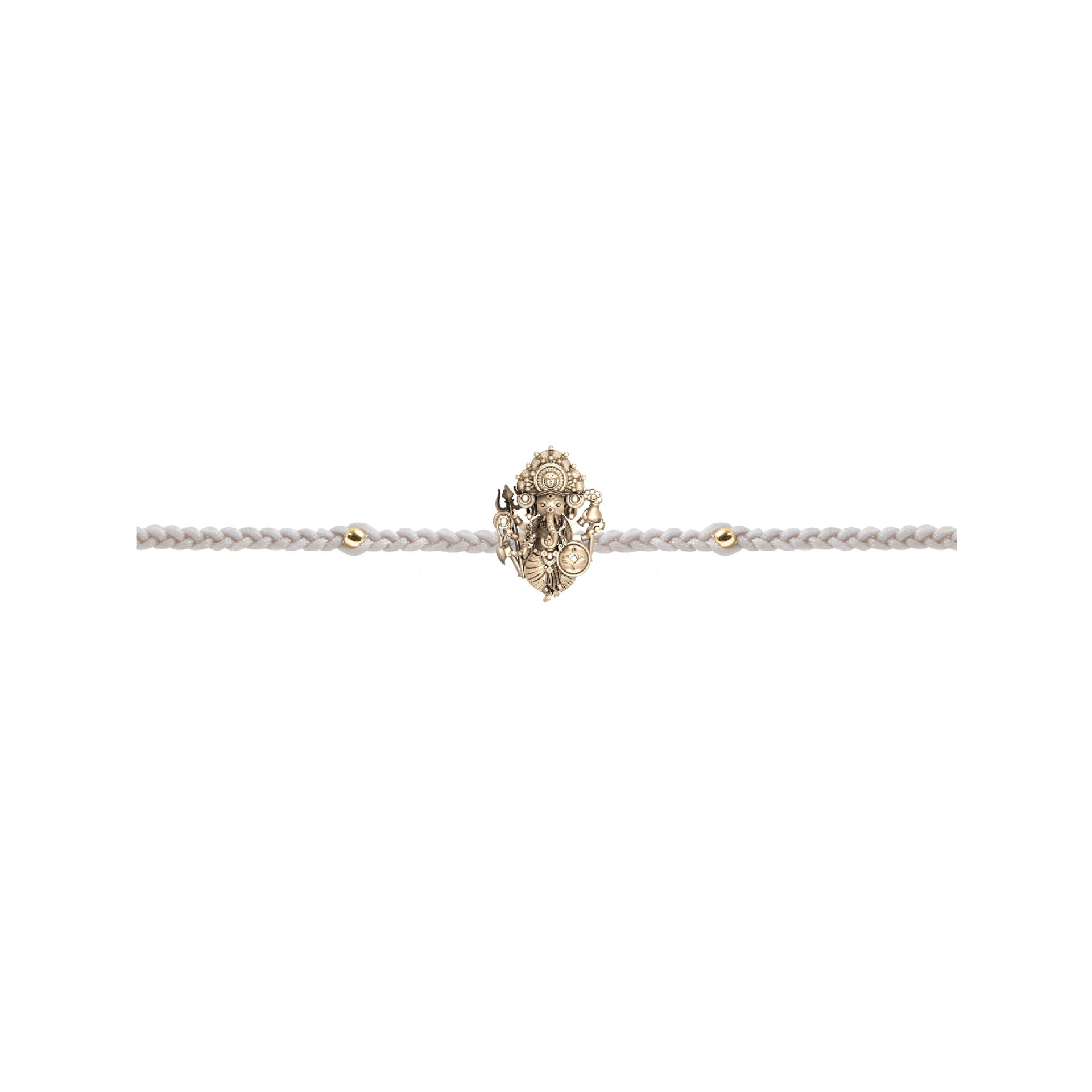 RAVIPA Ganesha Asuraya Golden Gold Bracelet (Grey)