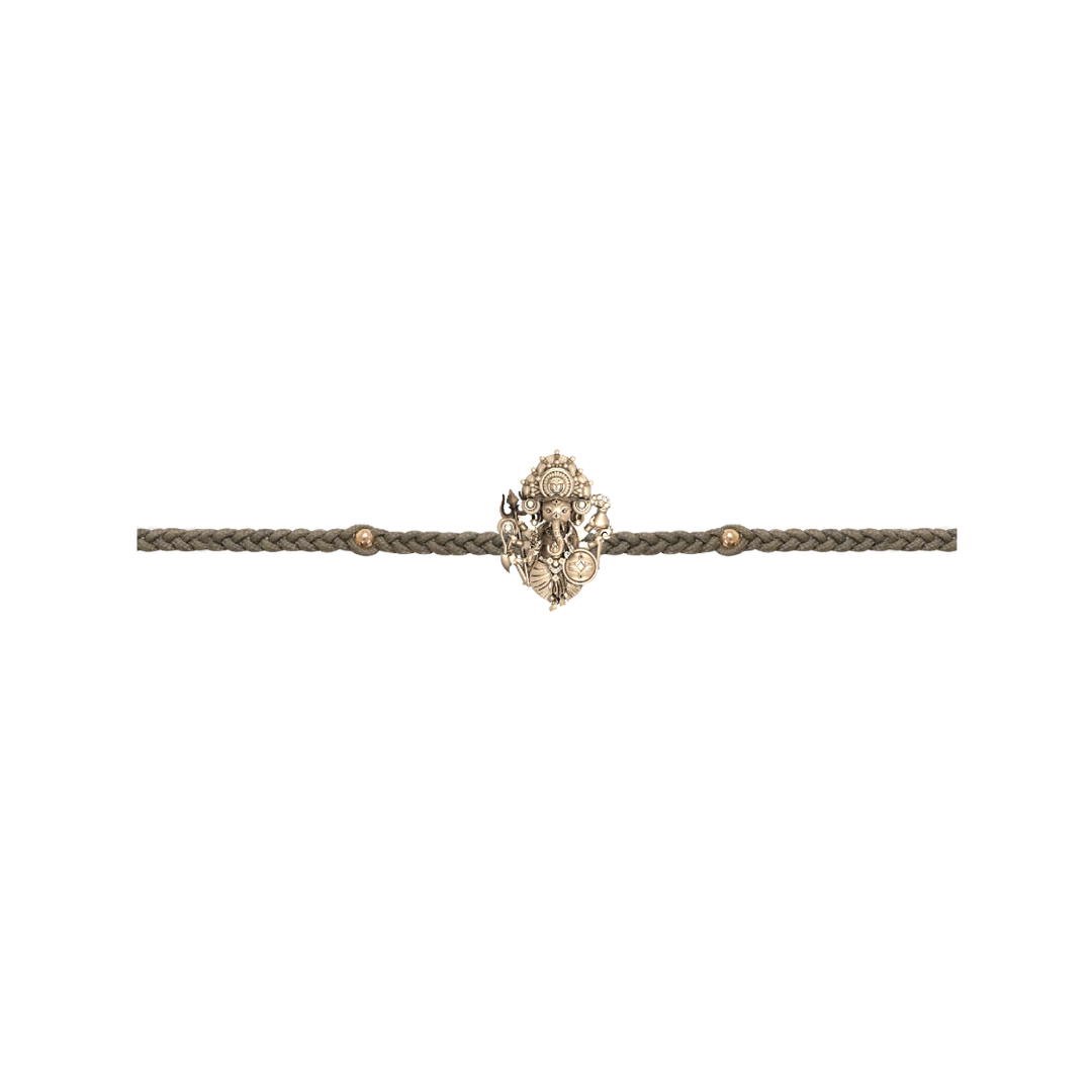 RAVIPA Ganesha Asuraya Golden Gold Bracelet (Olive)