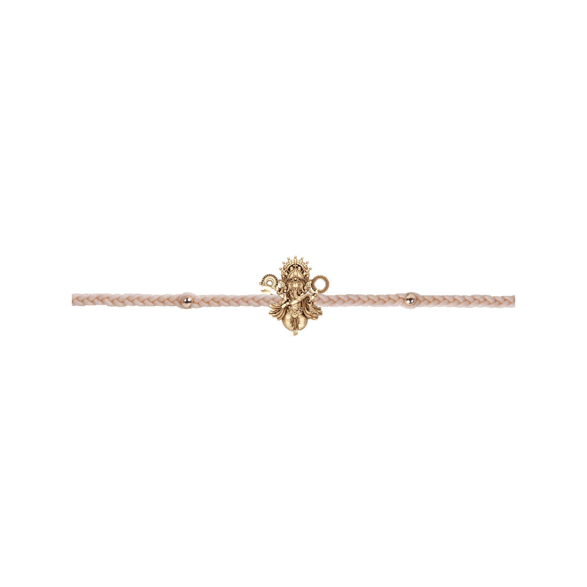 RAVIPA Ganesha Nataleela Golden Gold Bracelet (Sand Beige)