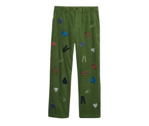 Buy Gap Re-Issue × Sean Wotherspoon Embroidered Corduroy Relaxed Pants with Washwell Bright Pesto at Sasom – Authentic and Ready to Ship