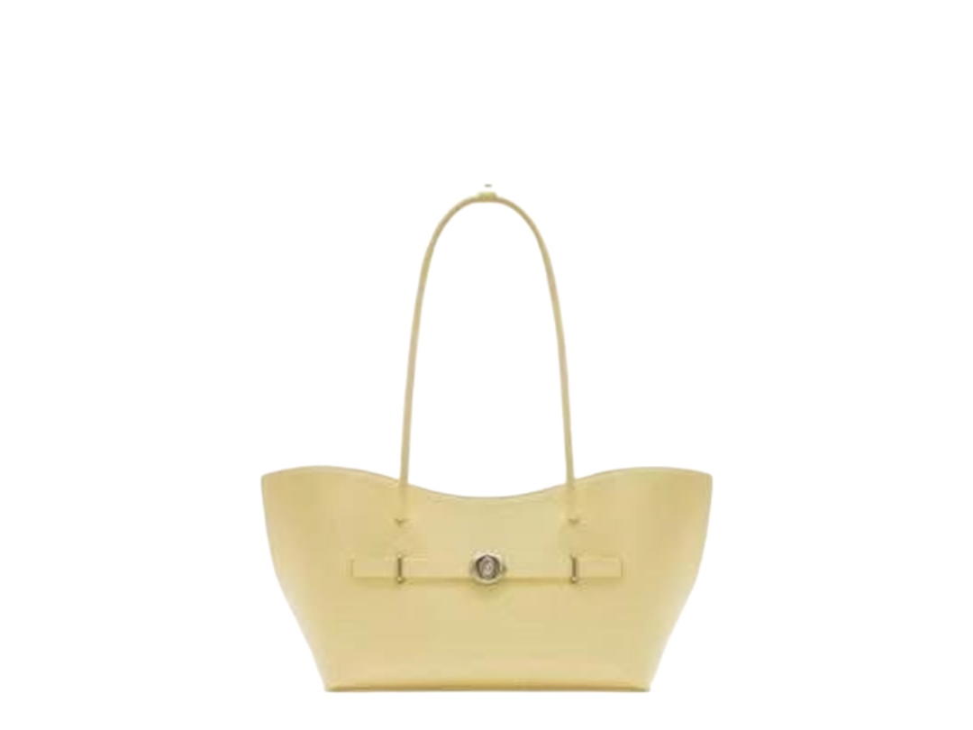 Garmenti Garmenti The Baxter Bag In Custard Leather With Silver Hardware