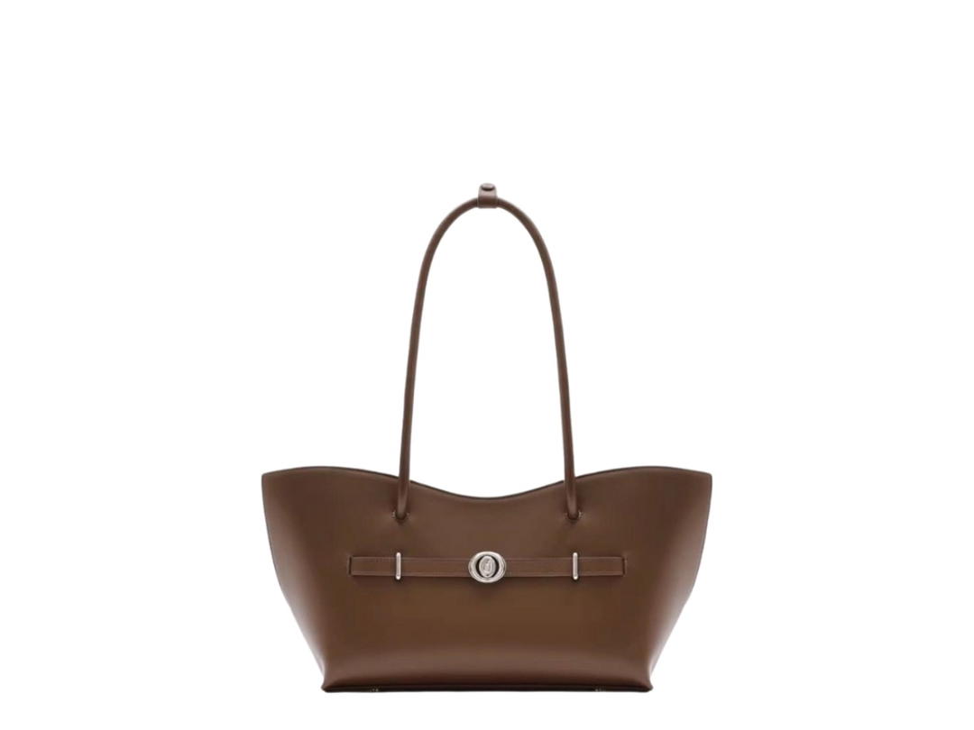 Garmenti Garmenti The Baxter Bag In Leather Wood With Silver Hardware