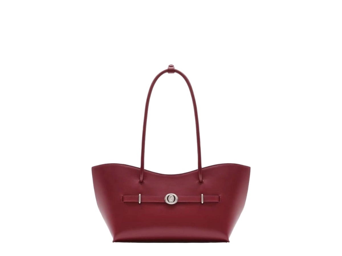 Garmenti Garmenti The Baxter Bag In Merlot Leather With Silver Hardware