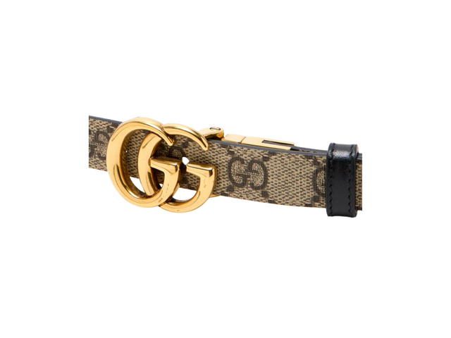 Gucci Gucci GG Marmont Reversible Belt Gold-Tone Beige - view 2