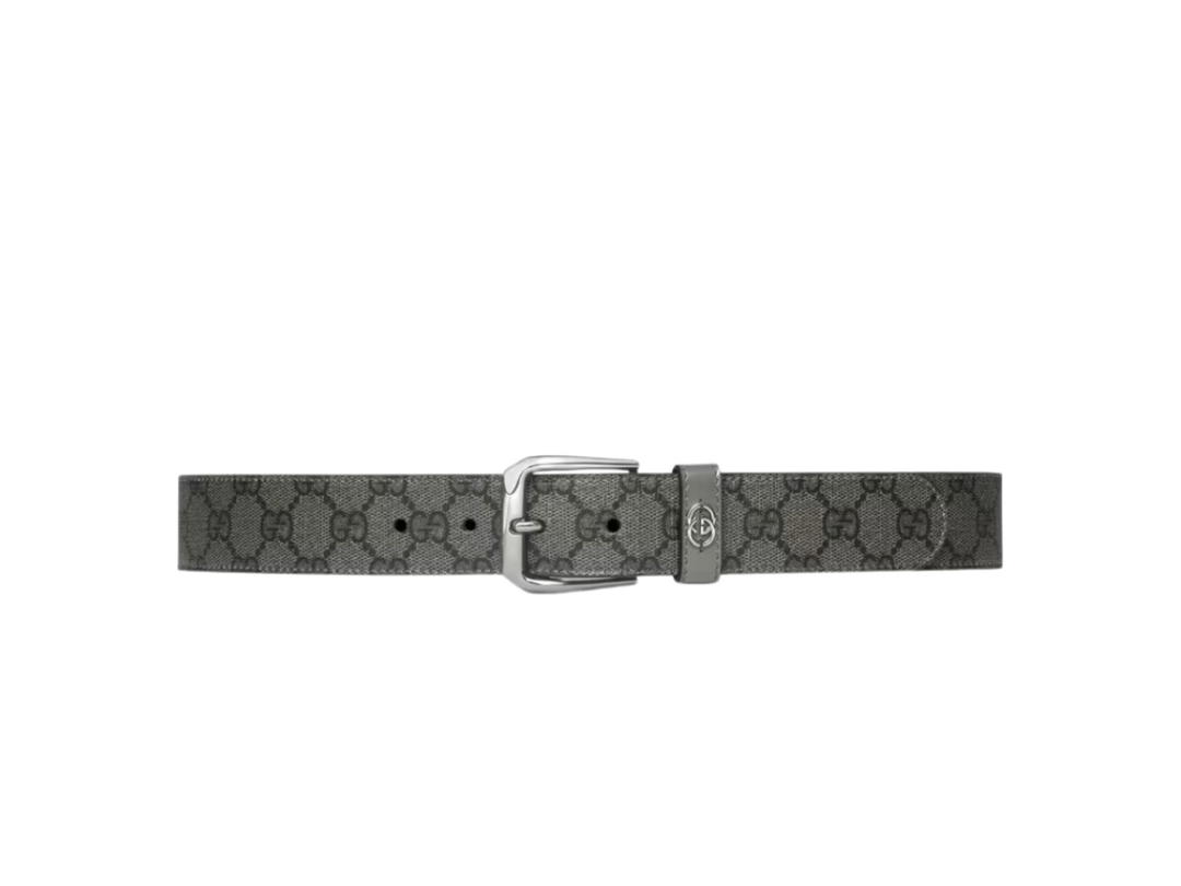 Gucci Gucci GG Supreme Belt Gray