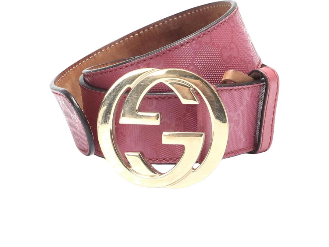Gucci Gucci Interlocking G Leather In Pink Calfskin With Gold Hardware