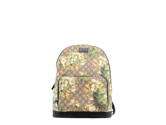 Gucci Gucci GG Supreme Backpack In Floral Print Beige Ebony Green - view 1