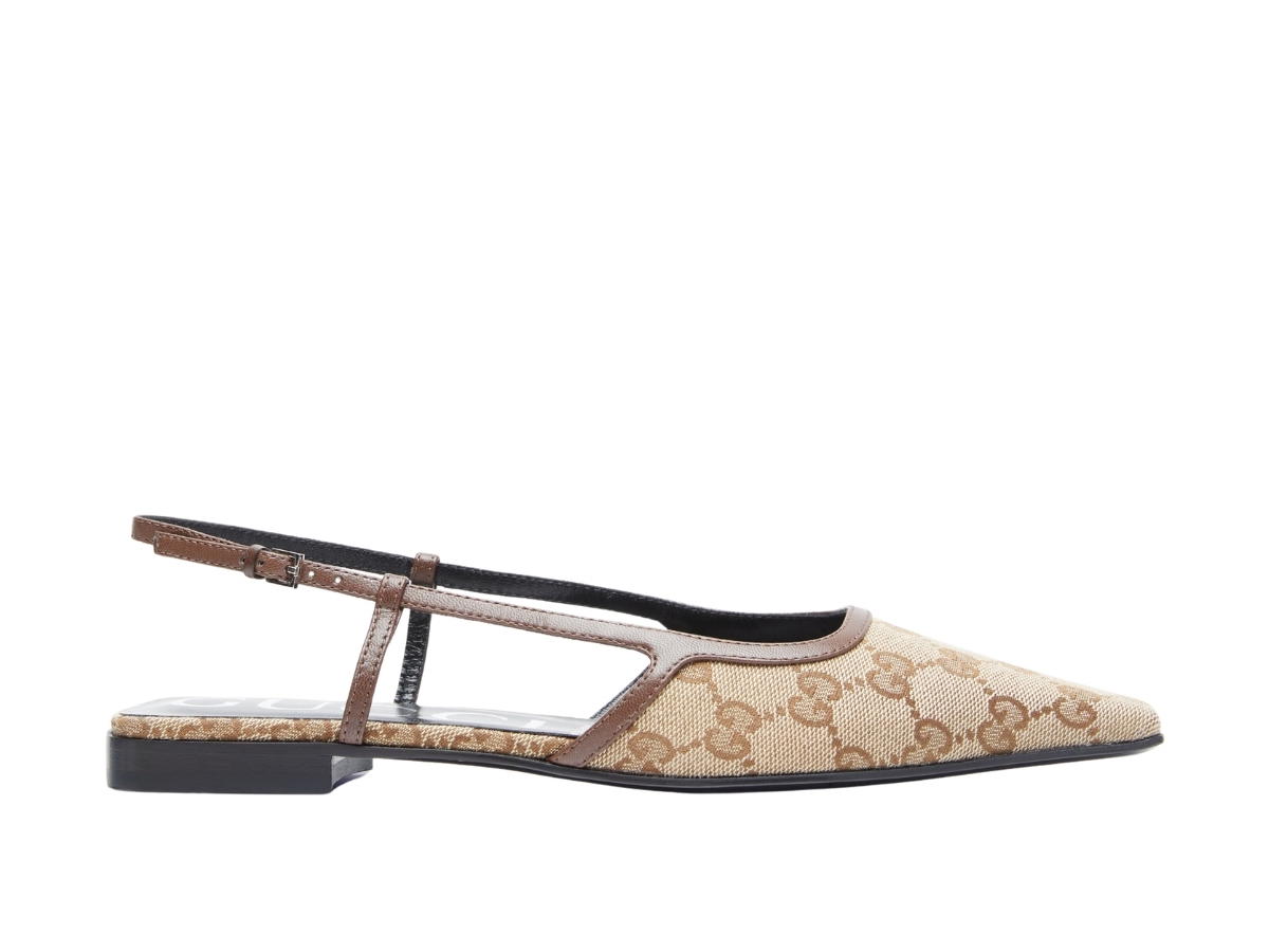 Gucci Gucci Slingback Ballet Flats Beige