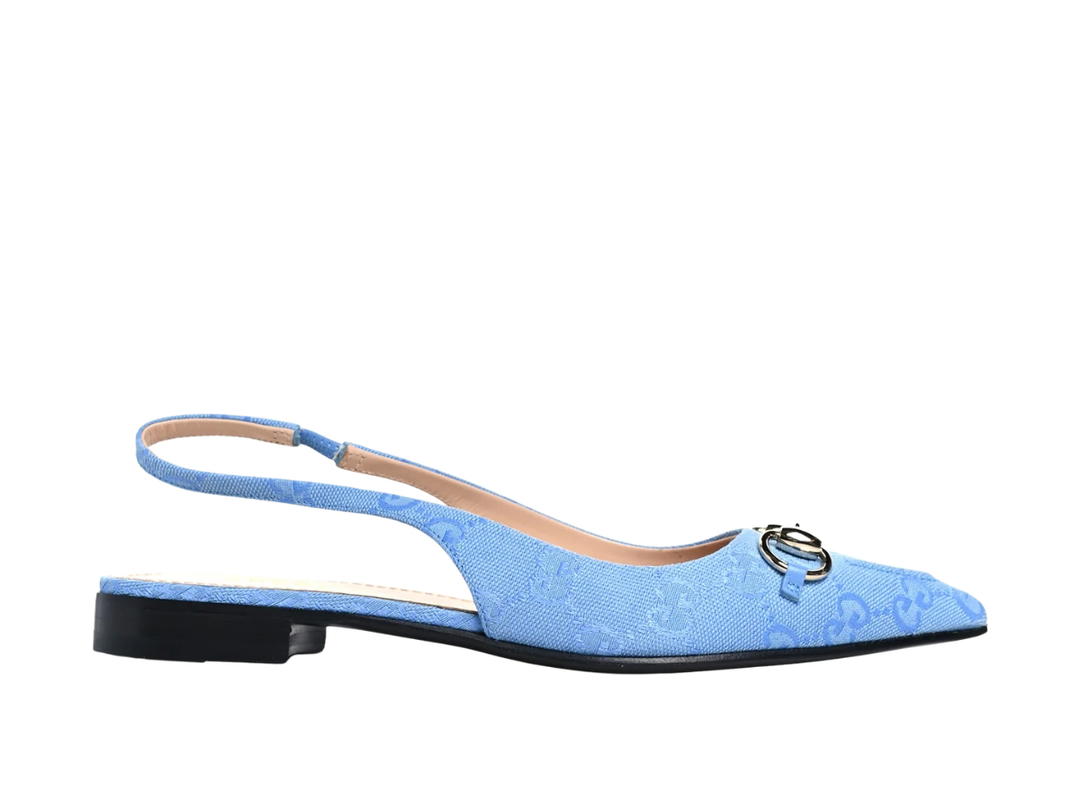 Gucci Gucci Slingback Ballet Flat Light Blue