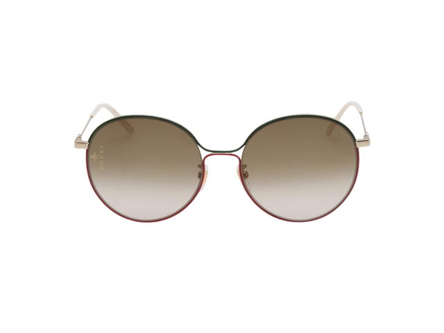 Gucci Gucci Aviator Metal Sunglasses In Gold Frame With Brown Lens - view 1