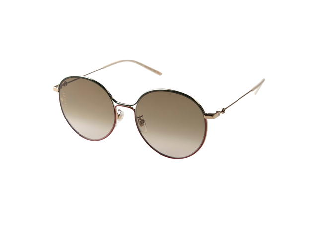 Gucci Gucci Aviator Metal Sunglasses In Gold Frame With Brown Lens - view 2
