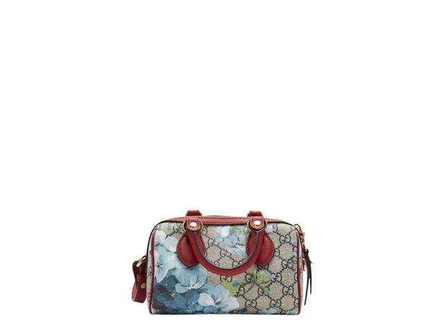 Gucci Gucci Mini Top Handle Bag In Gold-Tone Hardware With Blue Blooms Beige - view 2