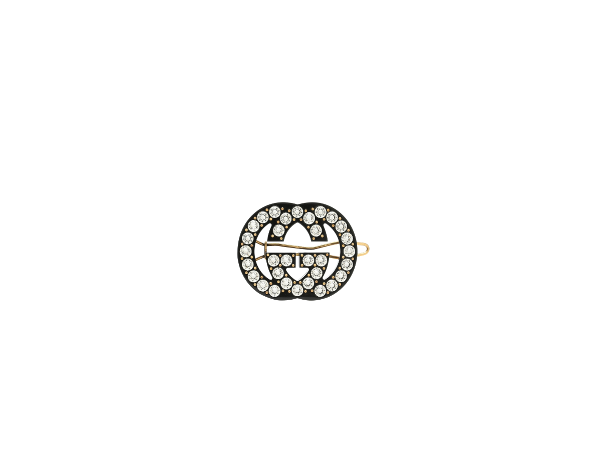 Buy Gucci GG Embellished Hair Clip Black at Sasom – Authentic and Ready to Ship