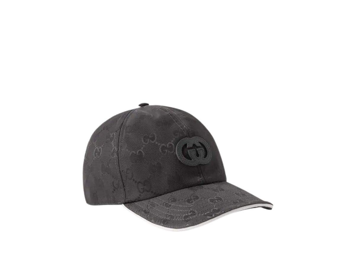 Gucci Gucci Logo Appliquéd Nylon Jacquard Baseball Cap Grey