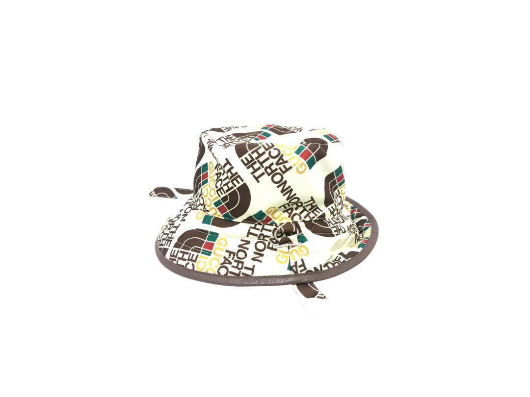 Gucci Gucci  Reversible Logo The North Face Collaboration Bucket Hat Beige
