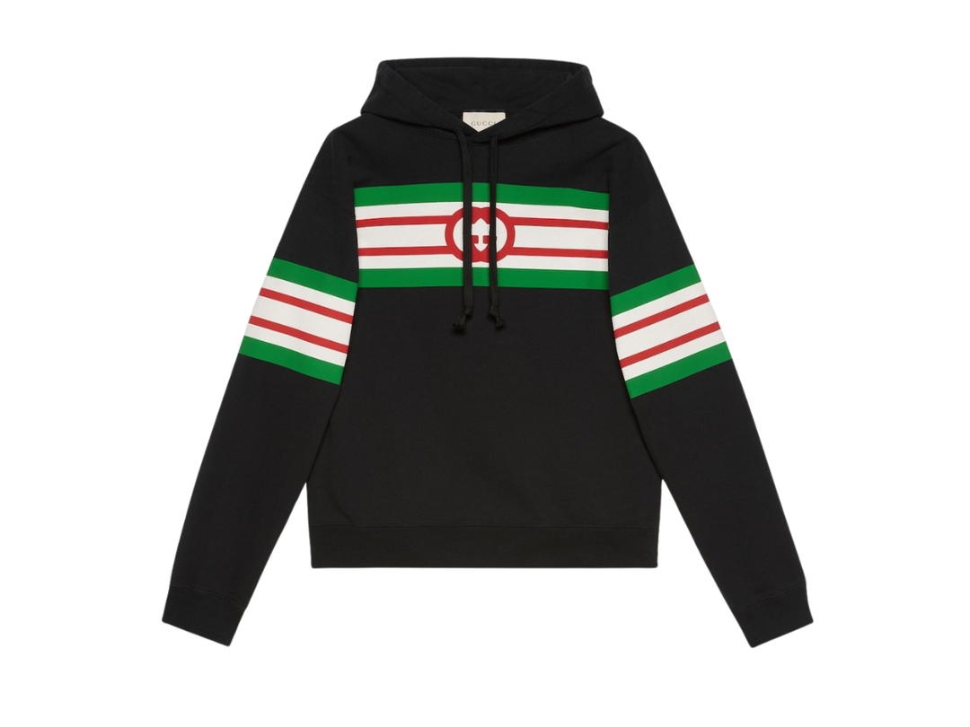 Gucci Gucci Interlocking G Logo Hoodie Black