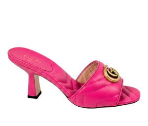 Buy Gucci Double G Leather Mules Pink (W) at Sasom – Authentic and Ready to Ship