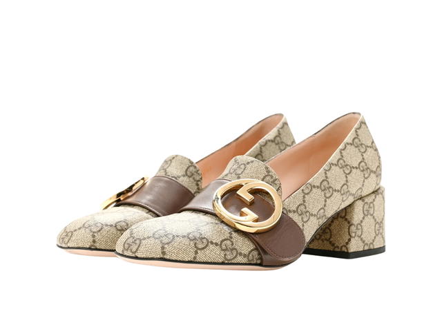 Gucci Gucci GG Supreme Monogram Blondie Pumps Beige  (W) - view 2