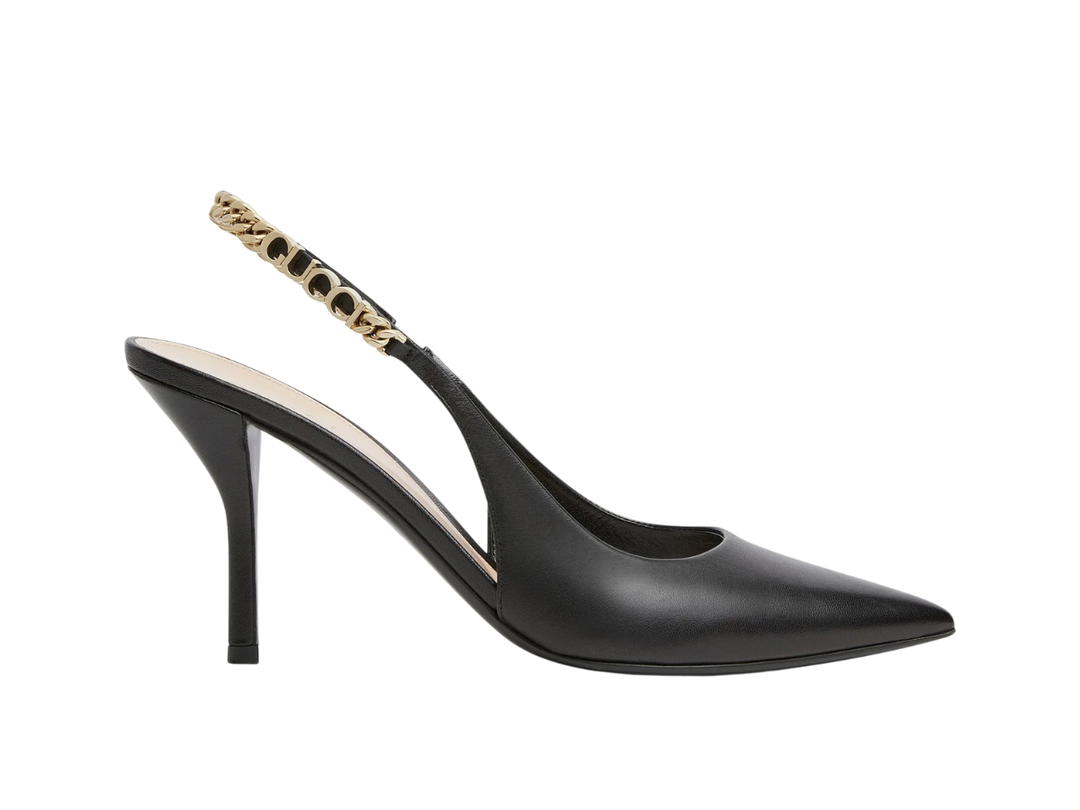 Gucci Gucci Pointed Toe Slingback Pump Black
