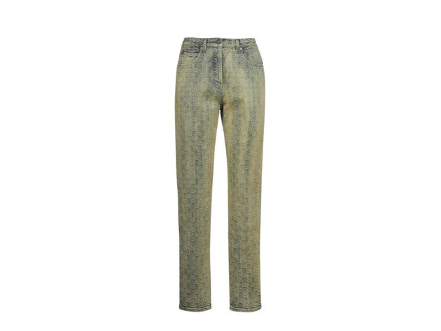 Gucci Gucci Denim Eco Washed Jacquard Jeans Blue - view 1