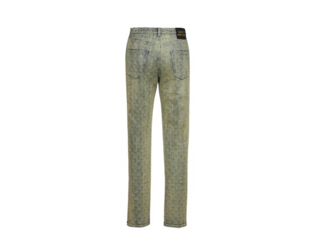Gucci Gucci Denim Eco Washed Jacquard Jeans Blue - view 2